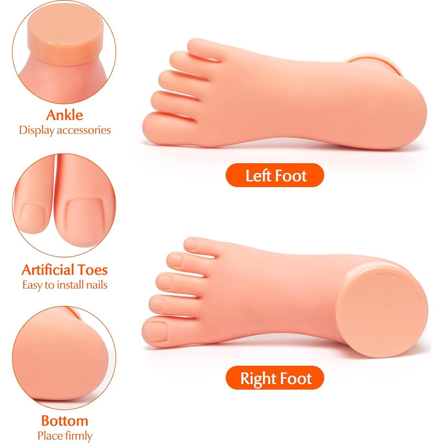 Pie Falso Práctico Krofaue 1 Par para Manicura