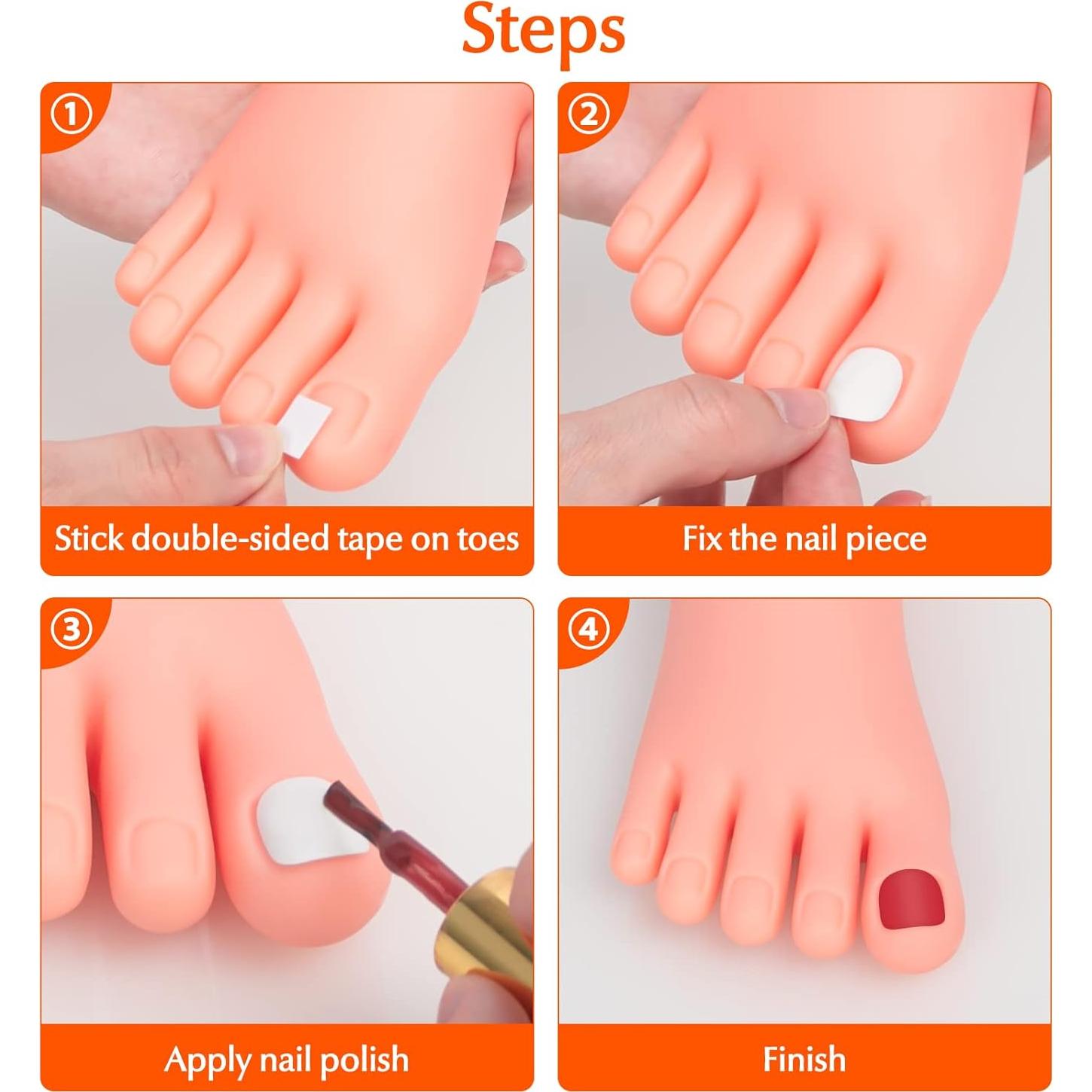 Pie Falso Práctico Krofaue 1 Par para Manicura