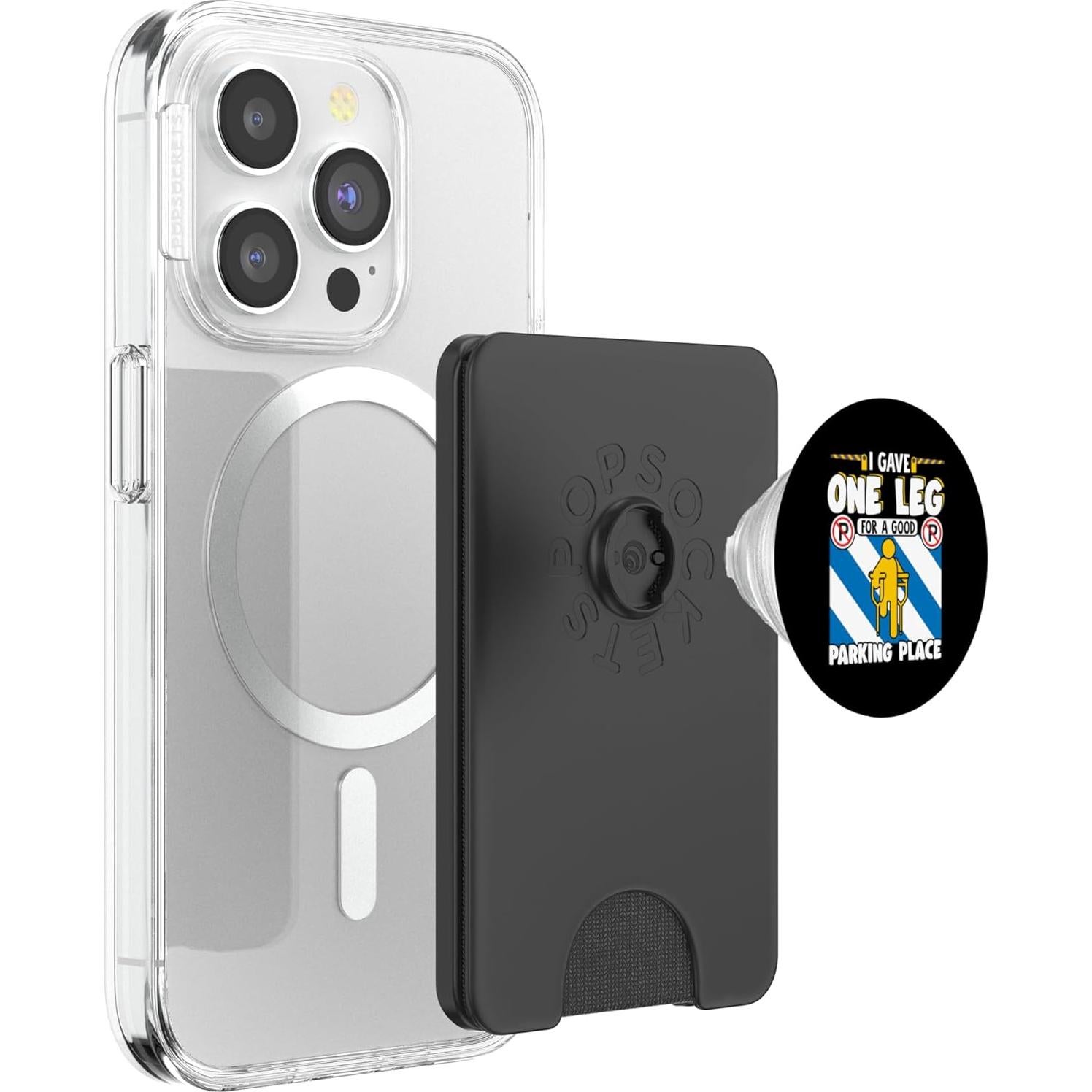 PopWallet Magnético PopSockets para Teléfono Negro