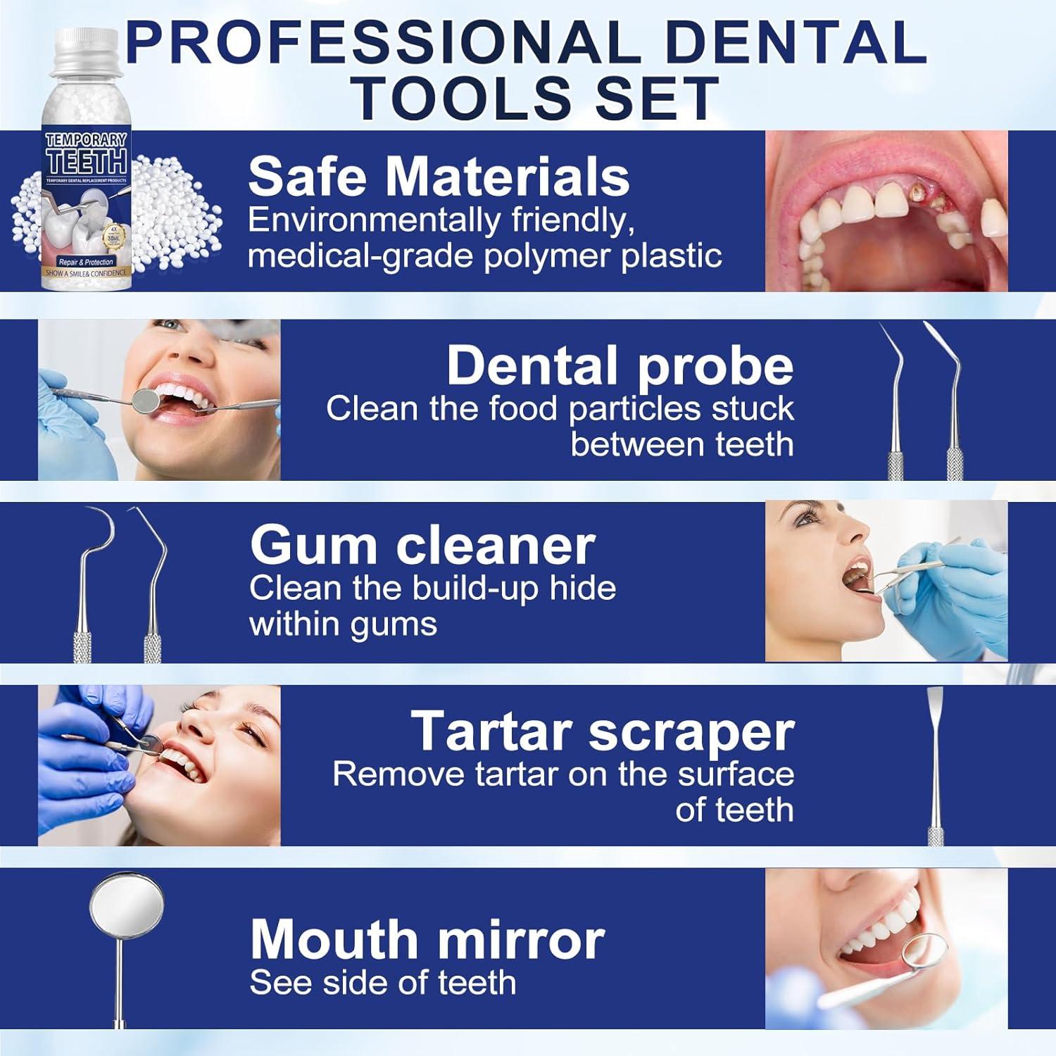 Kit de Reparación Dental WALEJUC con 30ml y 4 Herramientas