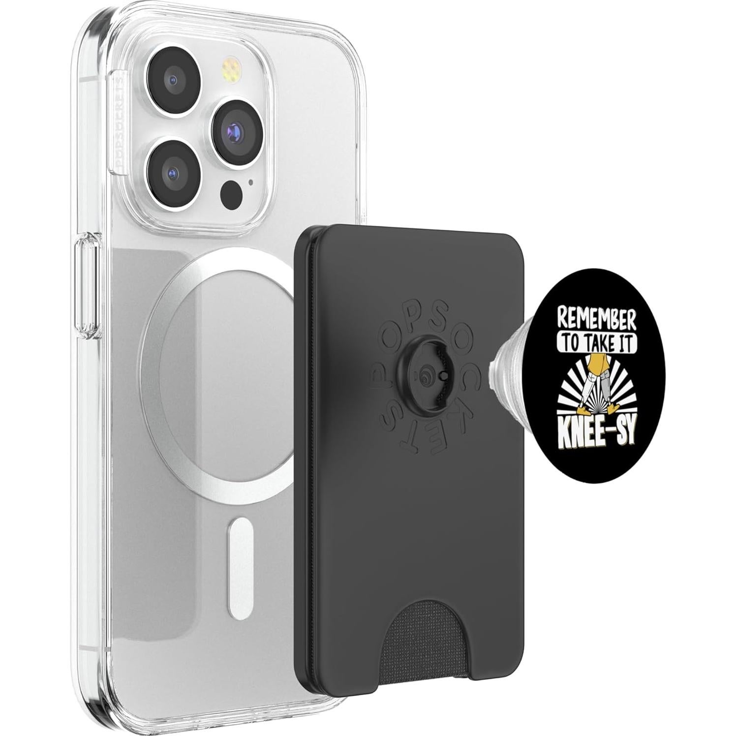 PopWallet Magnético PopSockets para Teléfono Negro