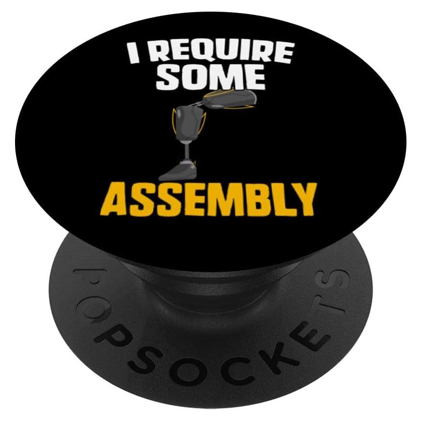 PopSockets Prótese de Pierna Amputado Estándar Negro