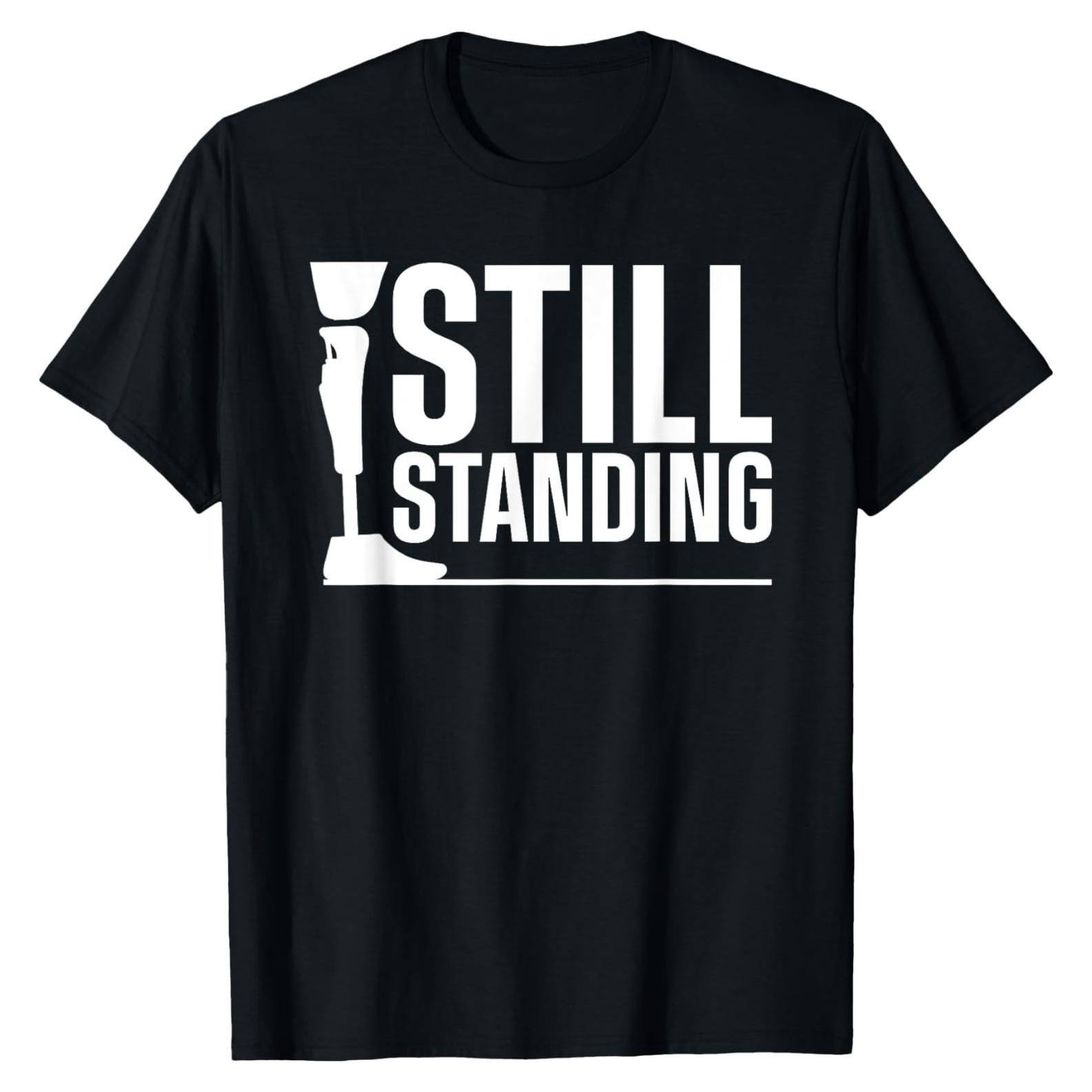 Camiseta Still Standing para Amputados - Regalo Divertido Negro
