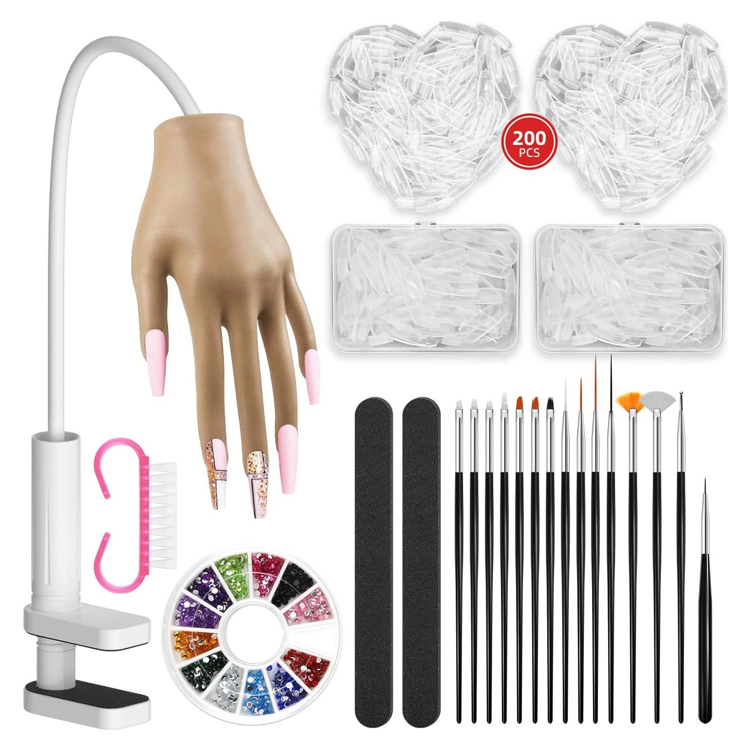 Mano de Práctica para Uñas Acrílicas NIQZOPA Flexible