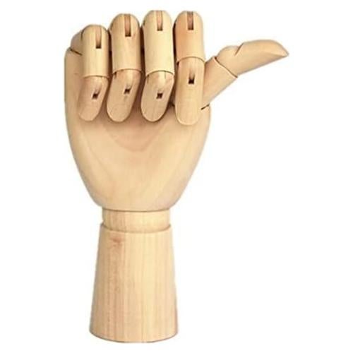 Maniquí Articulado de Madera TAPBULL 25,4 cm Mano Izquierda