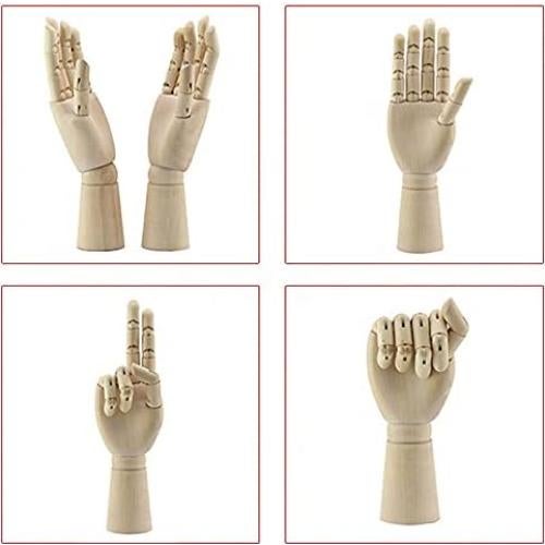 Maniquí Articulado de Madera TAPBULL 25,4 cm Mano Izquierda