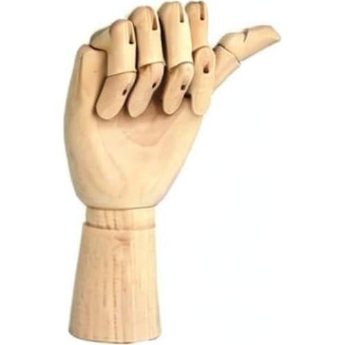Maniquí Articulado de Madera TAPBULL 25,4 cm Mano Izquierda