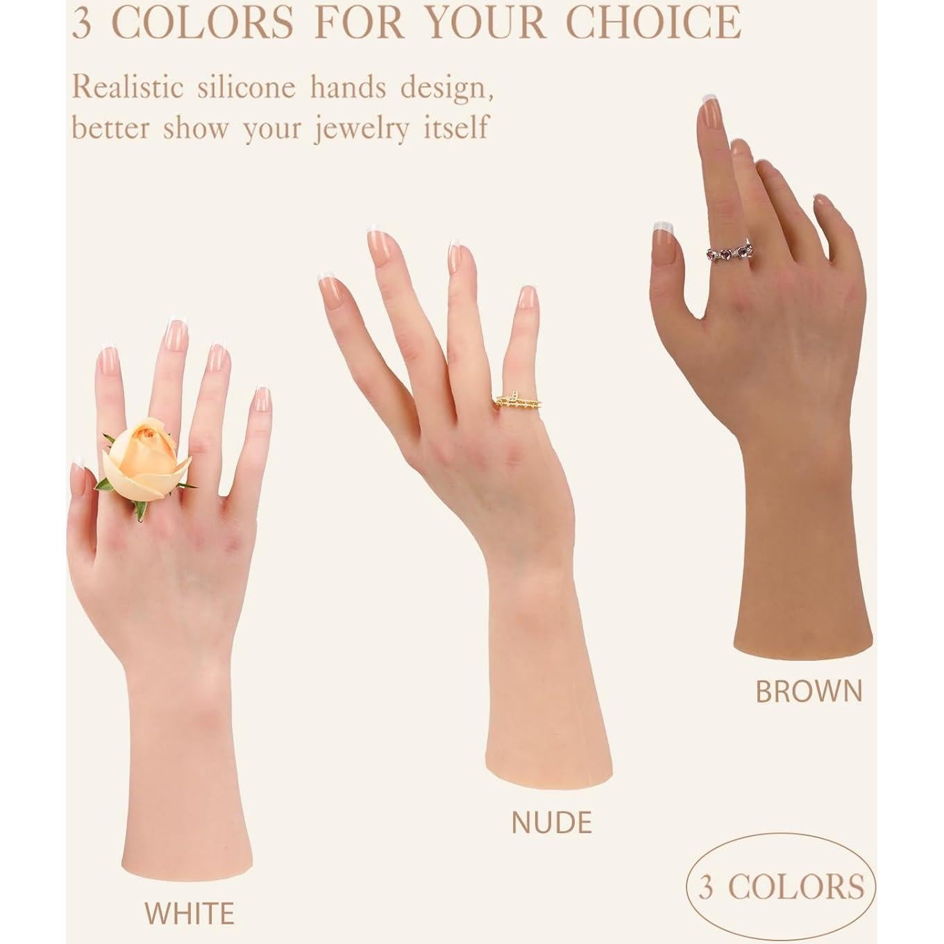 Mano Femenina de Silicona KUMIHO Realista con Esqueleto