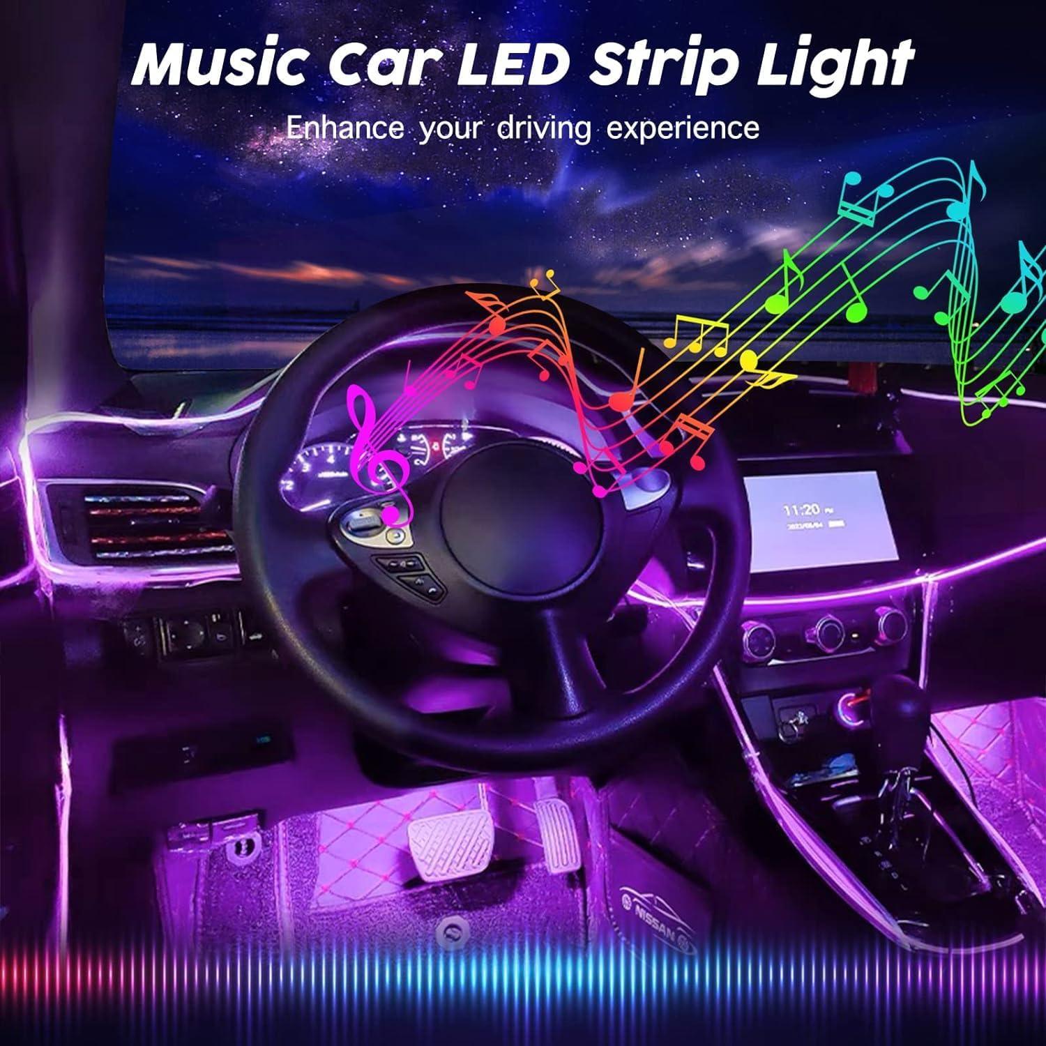 Luces LED para Carro SAMGCHI 6m RGB Control Remoto APP