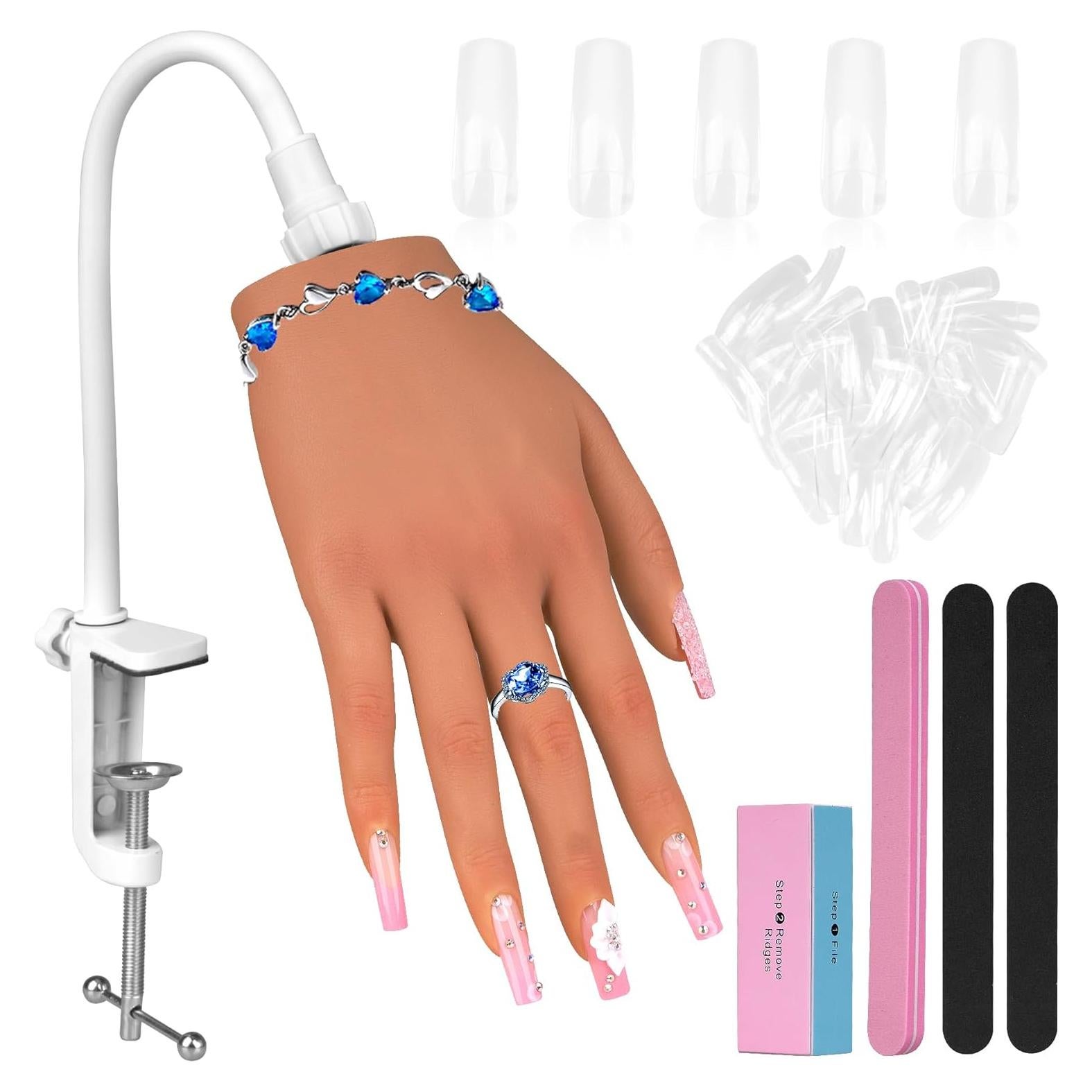 Mano de Práctica de Silicona IMENE para Uñas Acrílicas