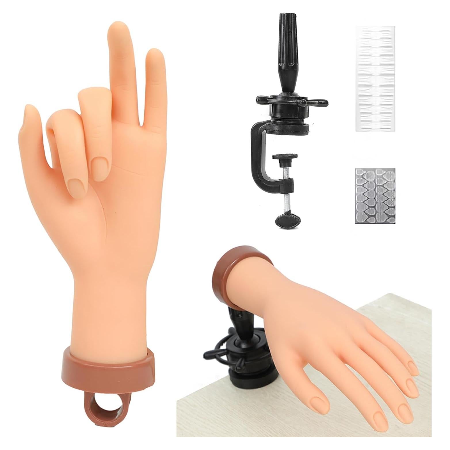 Mano de Práctica para Uñas Acrílicas SARO-UP Nude 30 cm