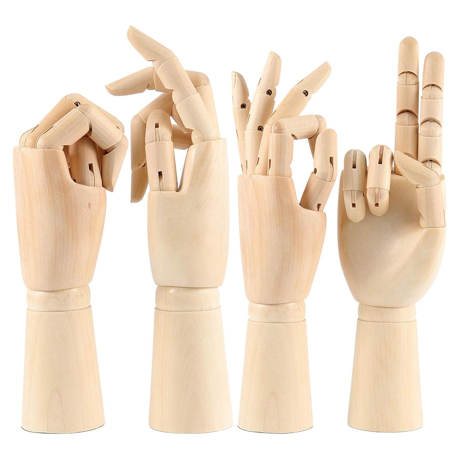 Mano de Madera Flexible ZEONHAK 30x10 cm - 4 Piezas