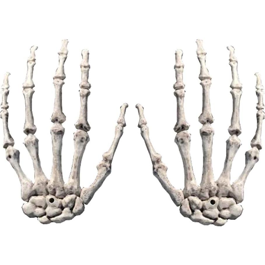 Manos Esqueléticas de Halloween XONOR - 1 Par de Plástico