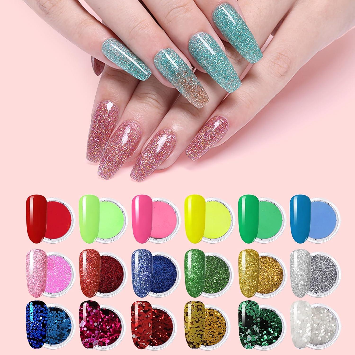 Kit de Uñas Acrílicas DE con Mano de Práctica y Accesorios