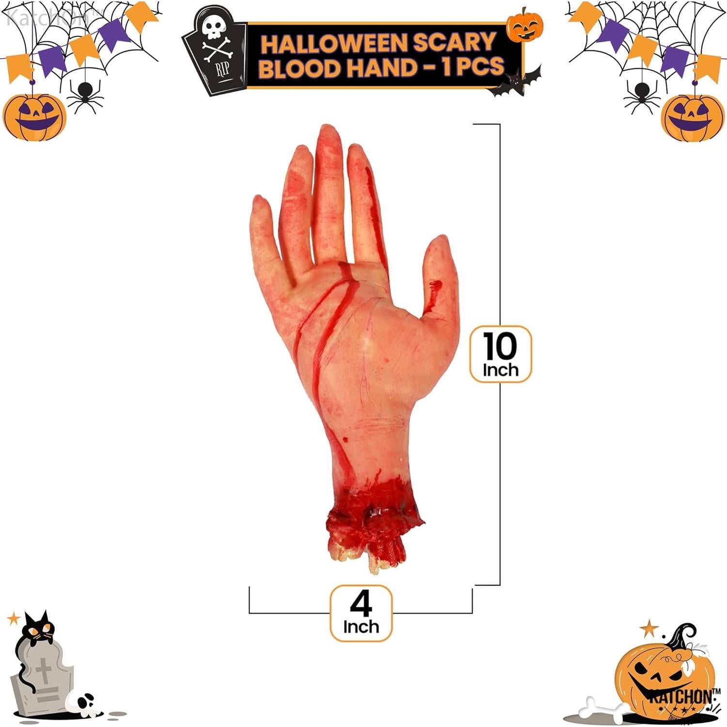 Mano Sangrienta Falsa KatchOn 25,4 cm Halloween