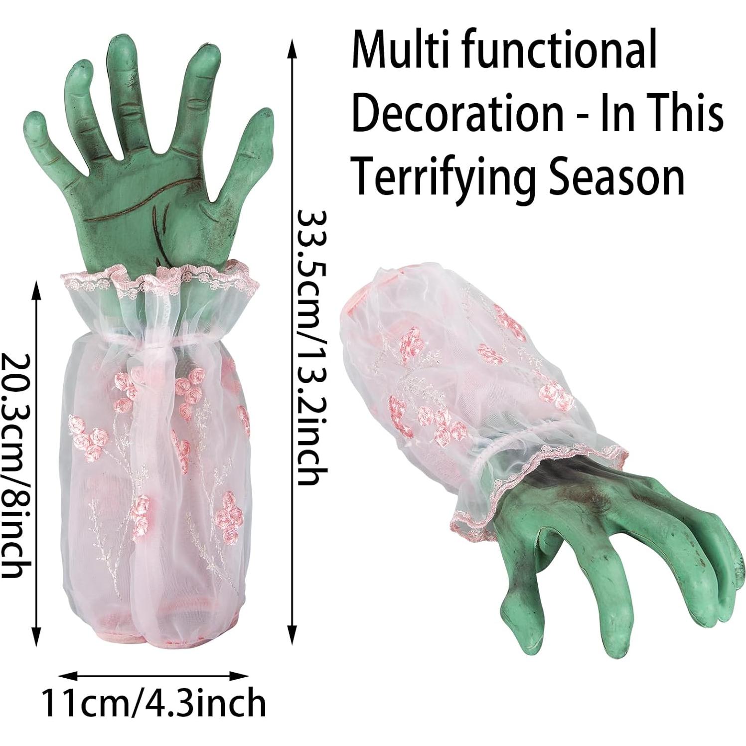 Manos de Esqueleto de Halloween SUNREEK 33.5x13 cm Realistas