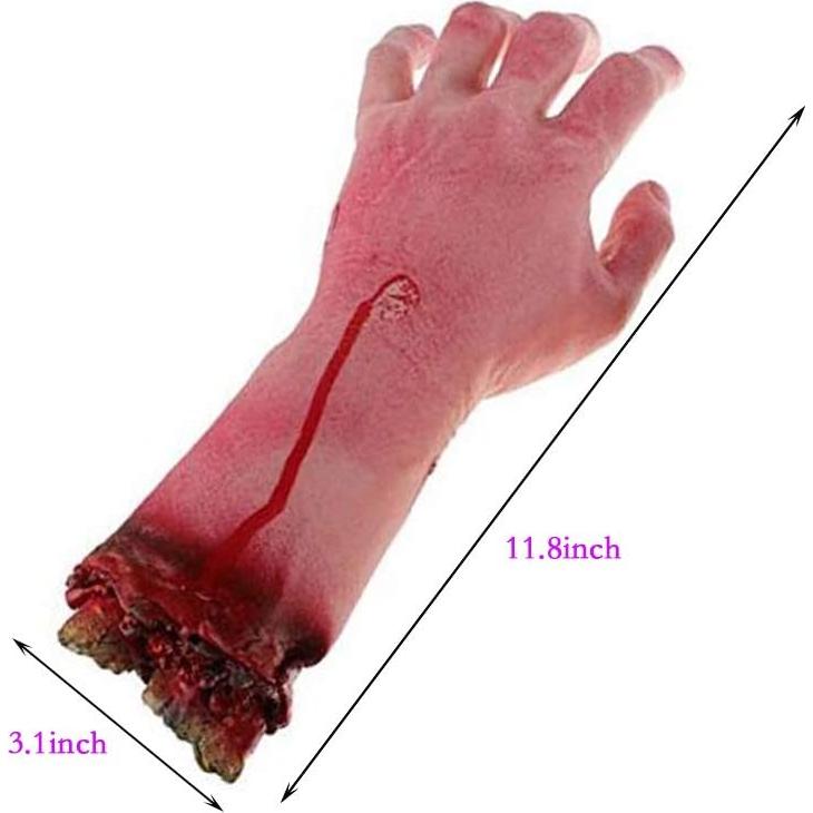 Par de Manos Falsas Sangrientas Halloween LINJIN 2 Piezas