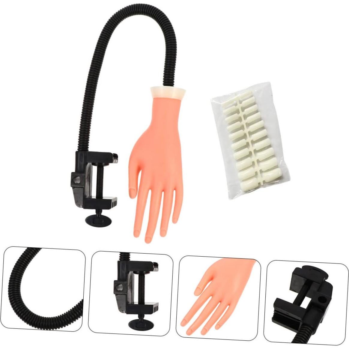 Mano Prostética de Silicona FOMIYES para Práctica de Uñas