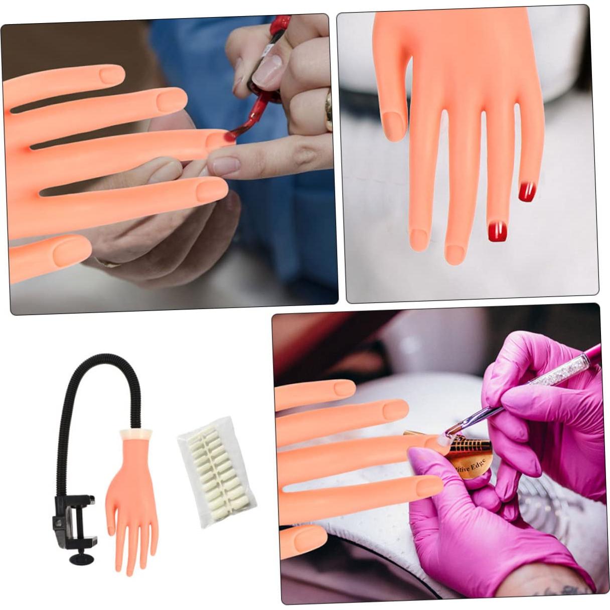 Mano Prostética de Silicona FOMIYES para Práctica de Uñas