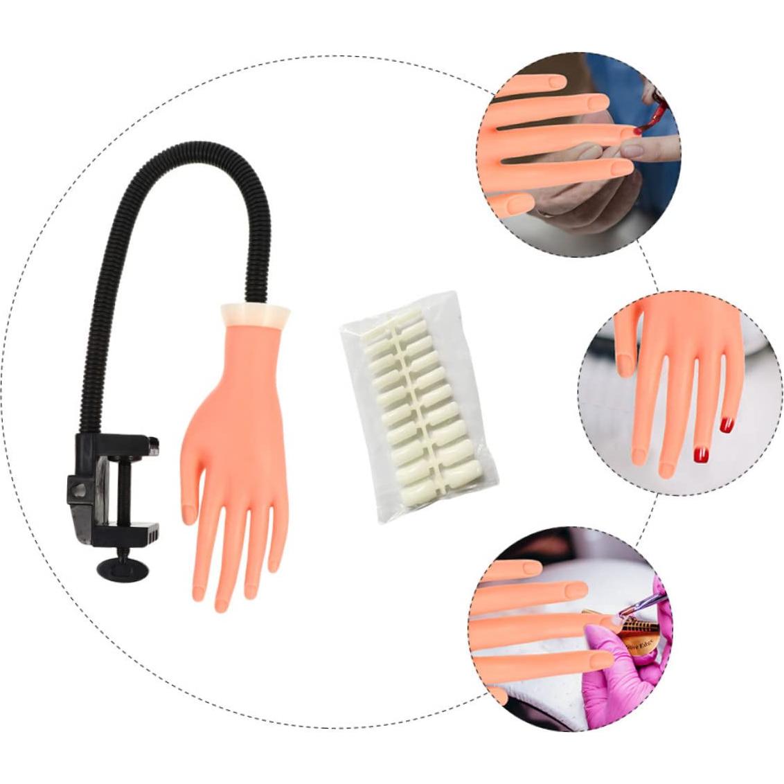 Mano Prostética de Silicona FOMIYES para Práctica de Uñas