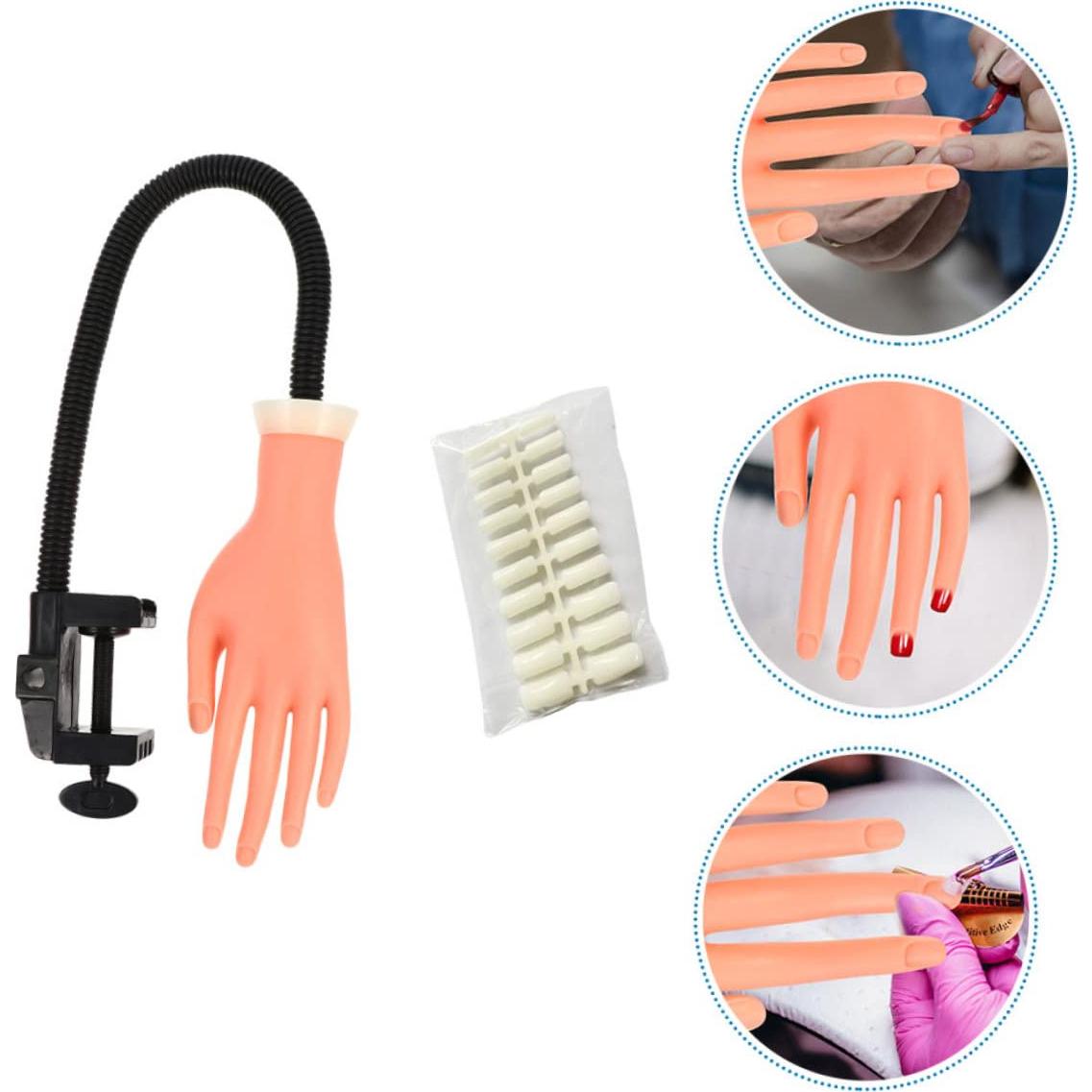 Mano Prostética de Silicona FOMIYES para Práctica de Uñas