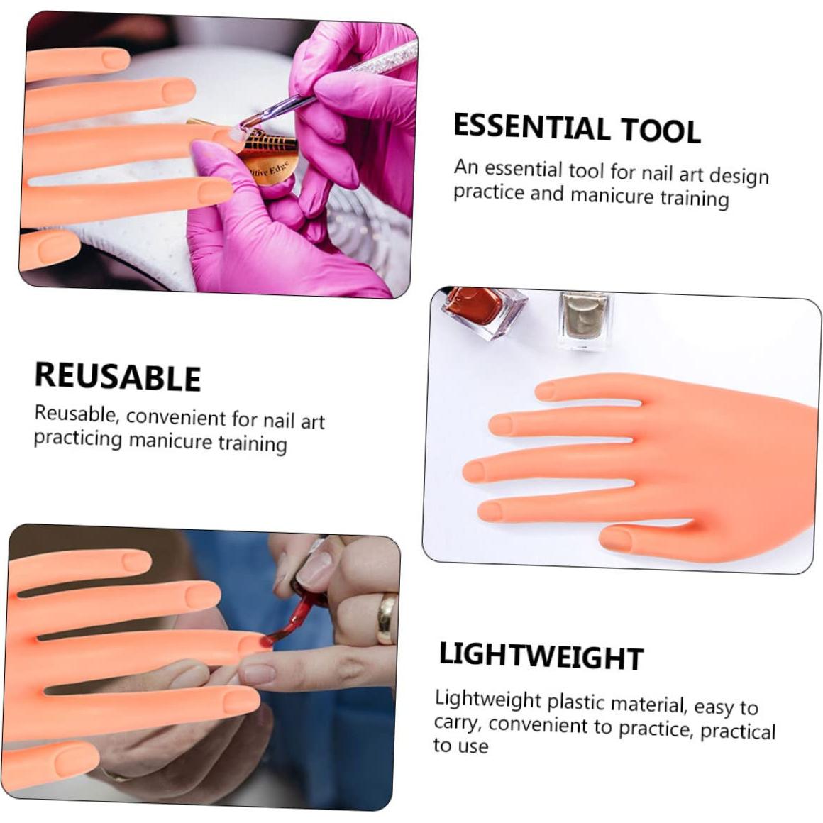 Juego de 100 Uñas Falsas y Mano de Práctica Beavorty 84x9cm