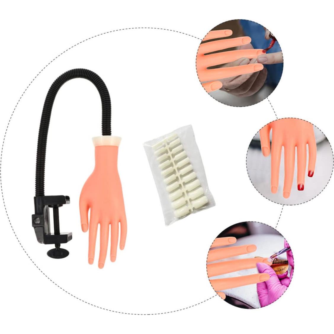 Juego de 100 Uñas Falsas y Mano de Práctica Beavorty 84x9cm