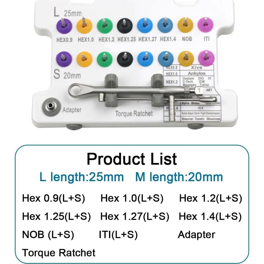 Kit de Prótesis HYG-DH163 con Llave de Torque 10-70Ncm