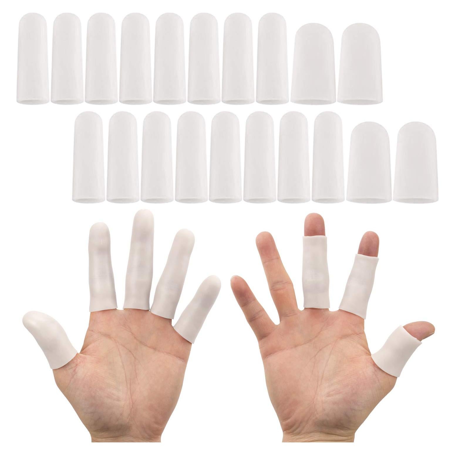 Guantes Protectores de Dedos ANCIRS Gel - 20 Piezas Blancas