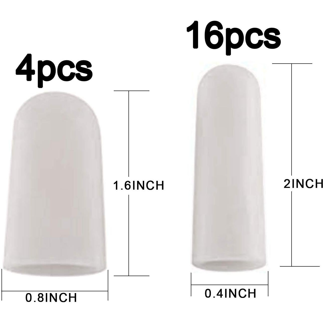 Guantes Protectores de Dedos ANCIRS Gel - 20 Piezas Blancas