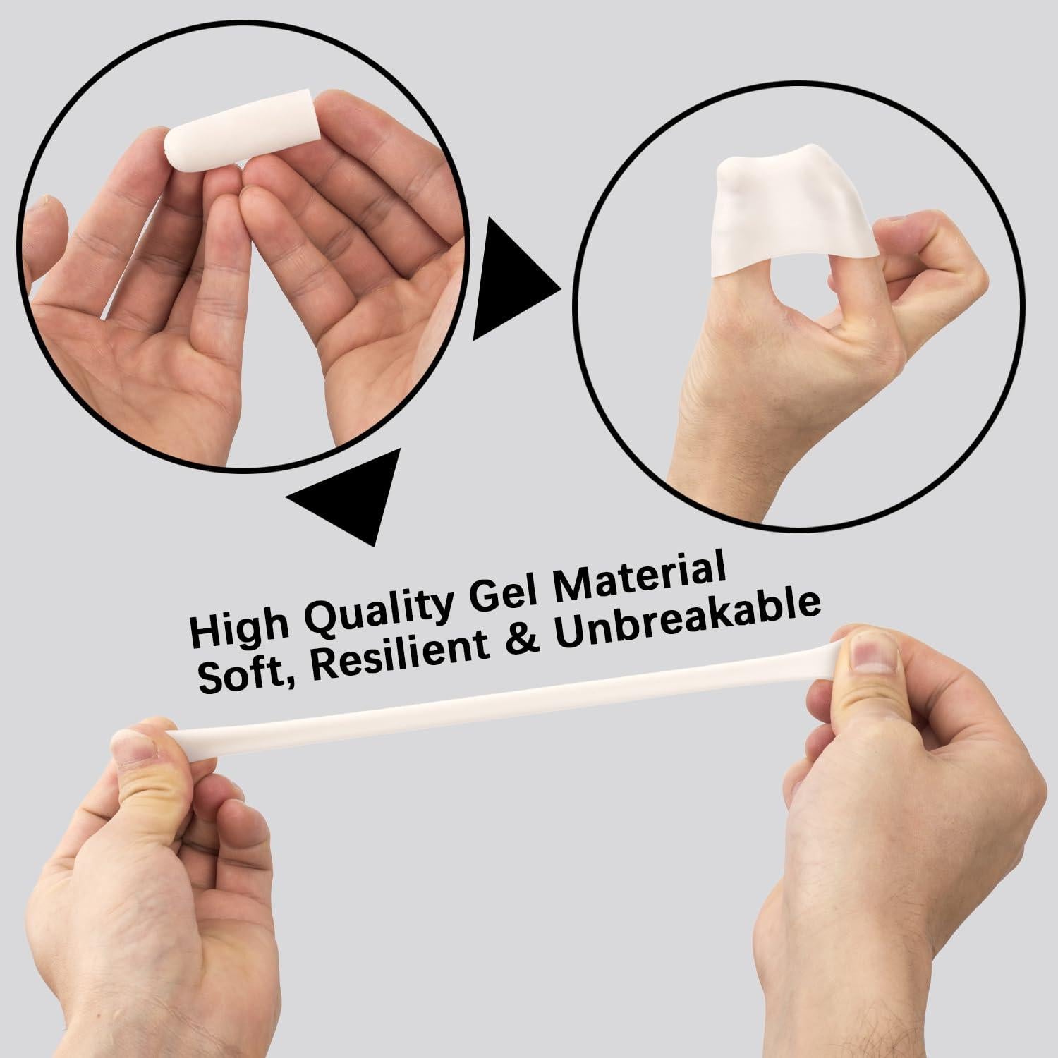 Guantes Protectores de Dedos ANCIRS Gel - 20 Piezas Blancas