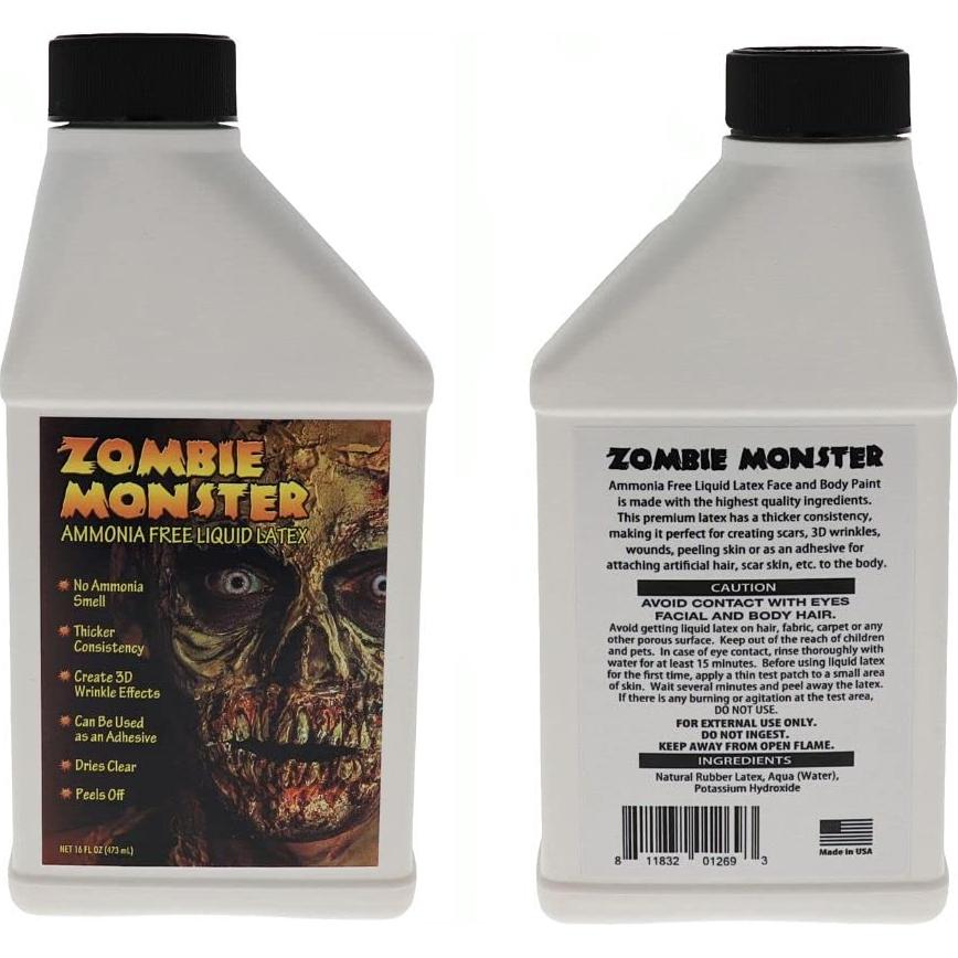 FX Zombie Láttex Líquido Sin Amoníaco + Sangre Falsa 2 Unidades