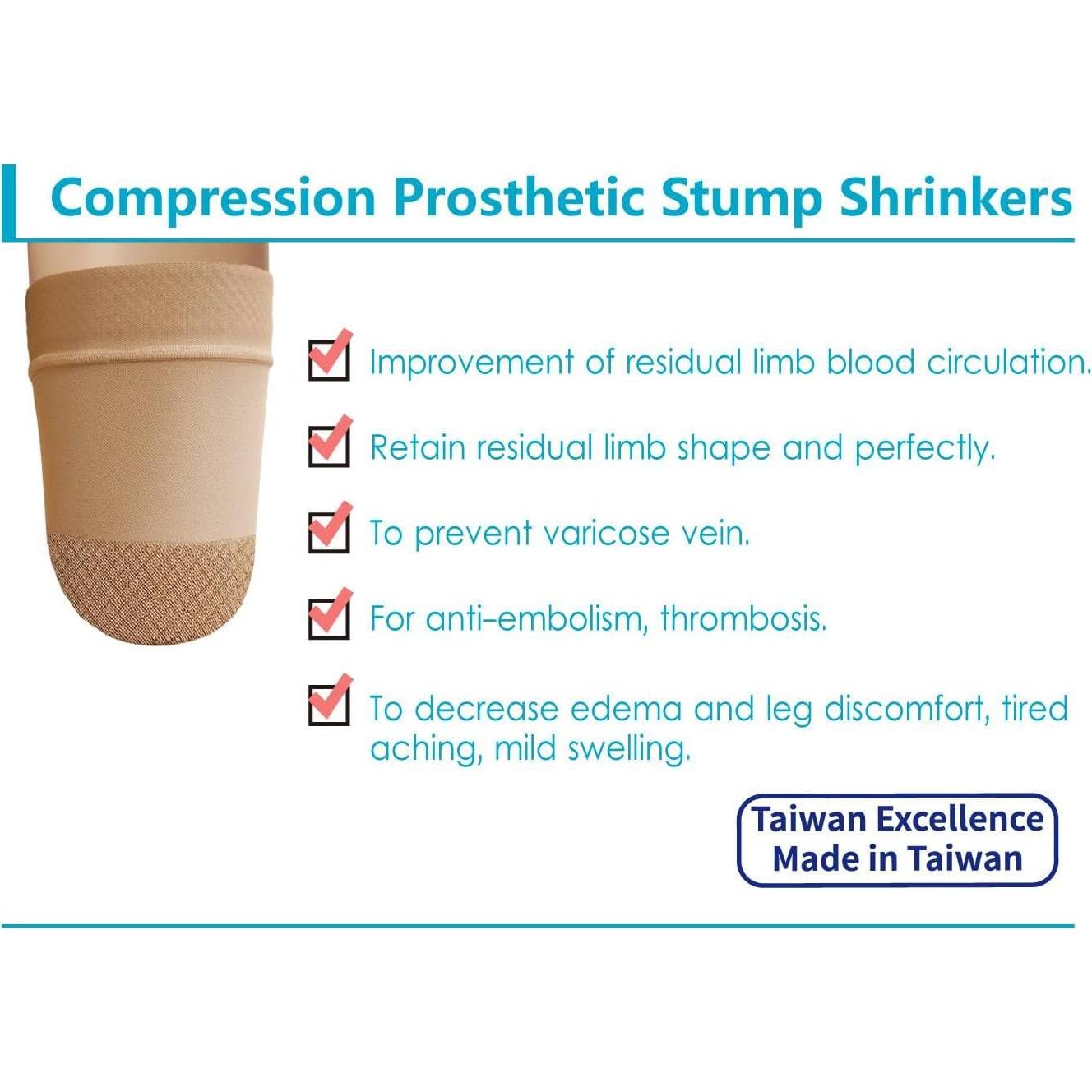 Reductores de muñón JianiMed XL 20-30 mmHg compresión beige