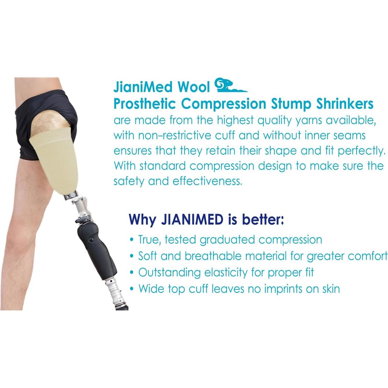 Reductores de muñón protésico JianiMed lana 35 cm S/M