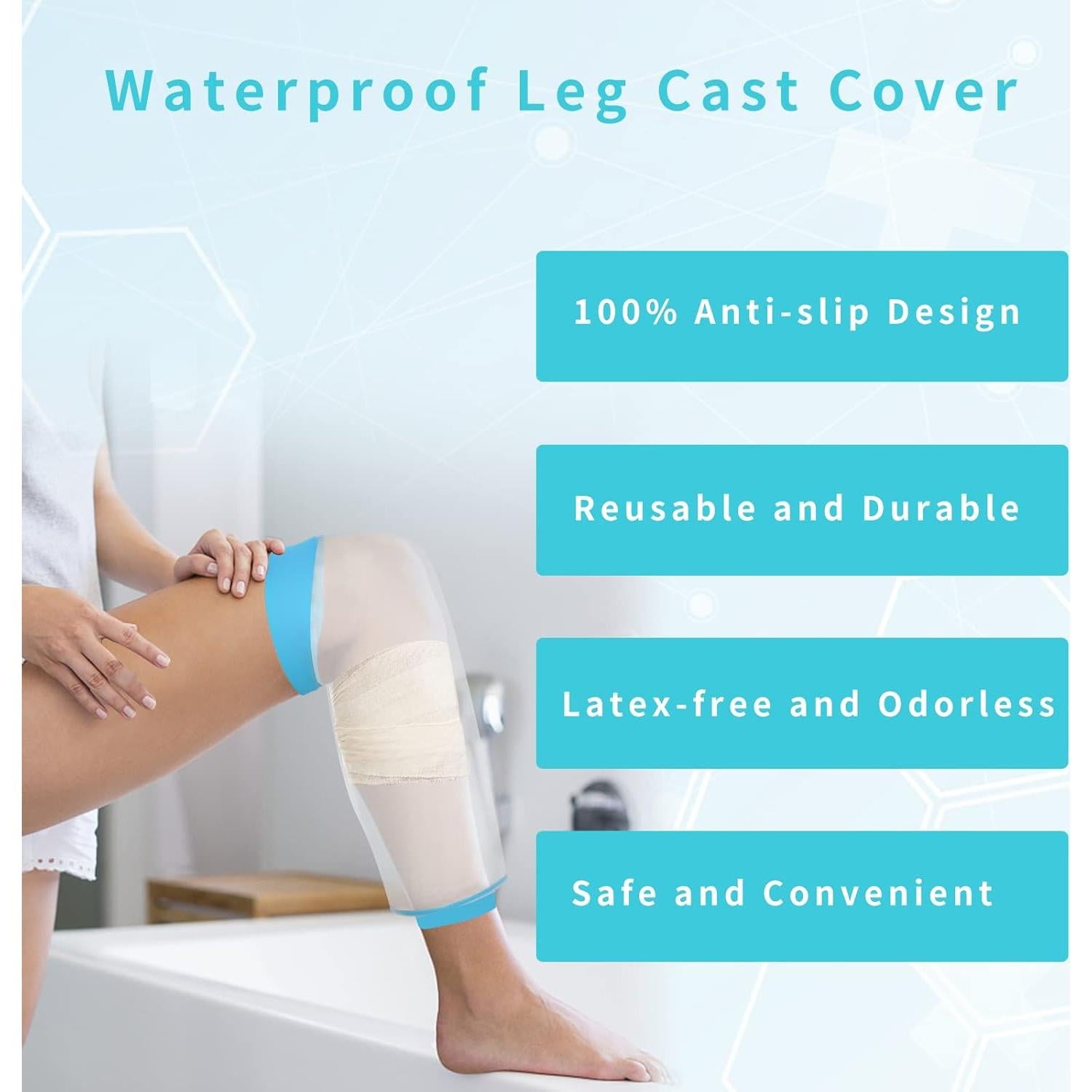 Funda Impermeable para Yeso de Rodilla SUPERNIGHT Azul