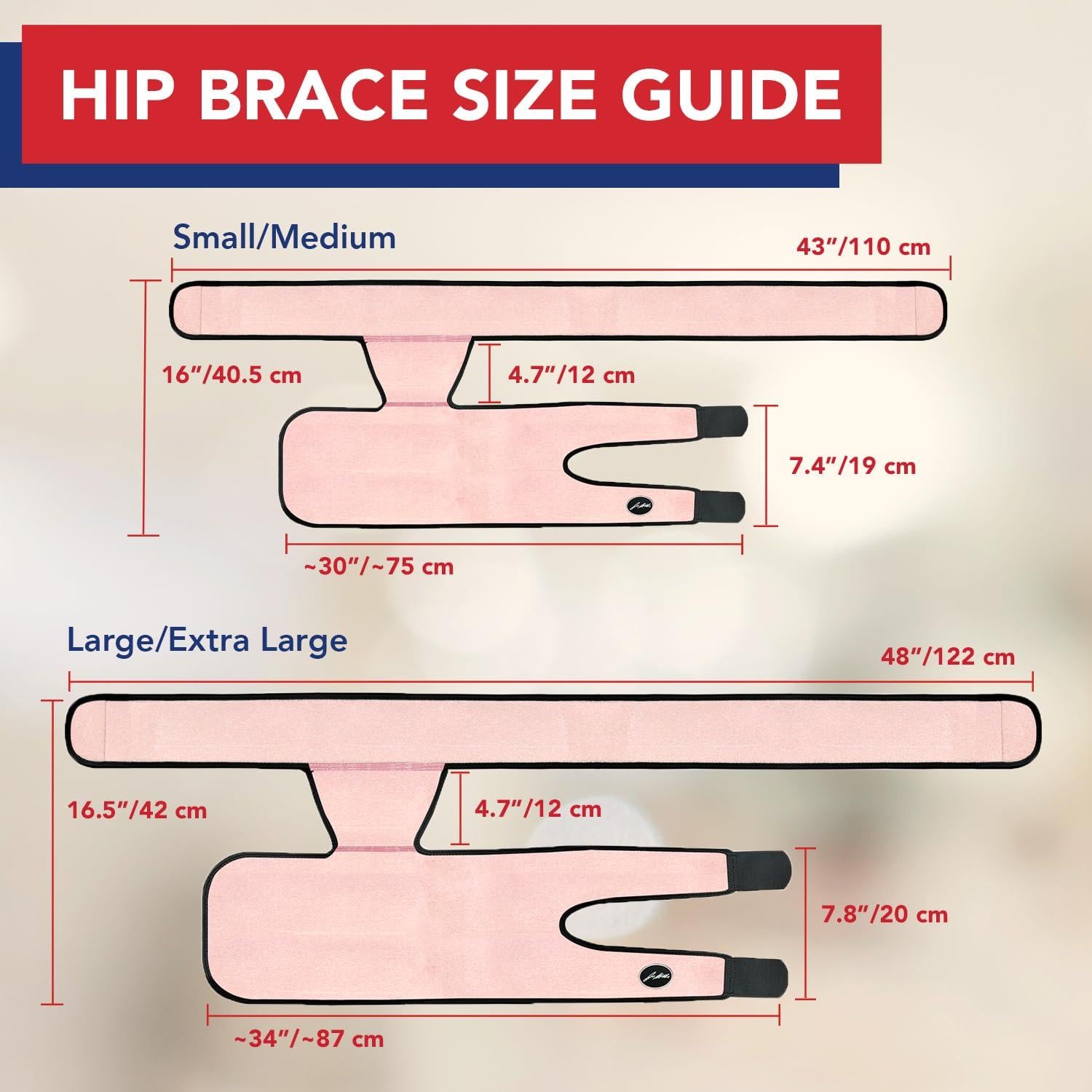 Soporte de Cadera Dr. Arthritis S/M Rosa para Alivio de Dolor