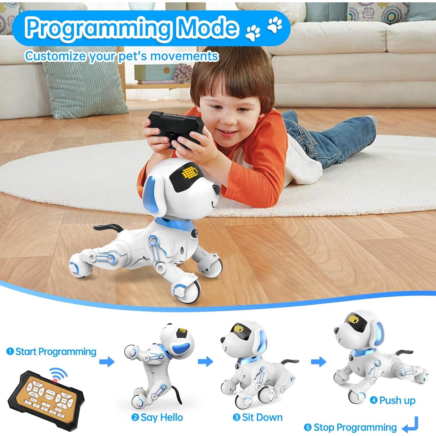 Perro Robot Dwi Dowellin Y878 Interactivo para Niños 8-12 Años