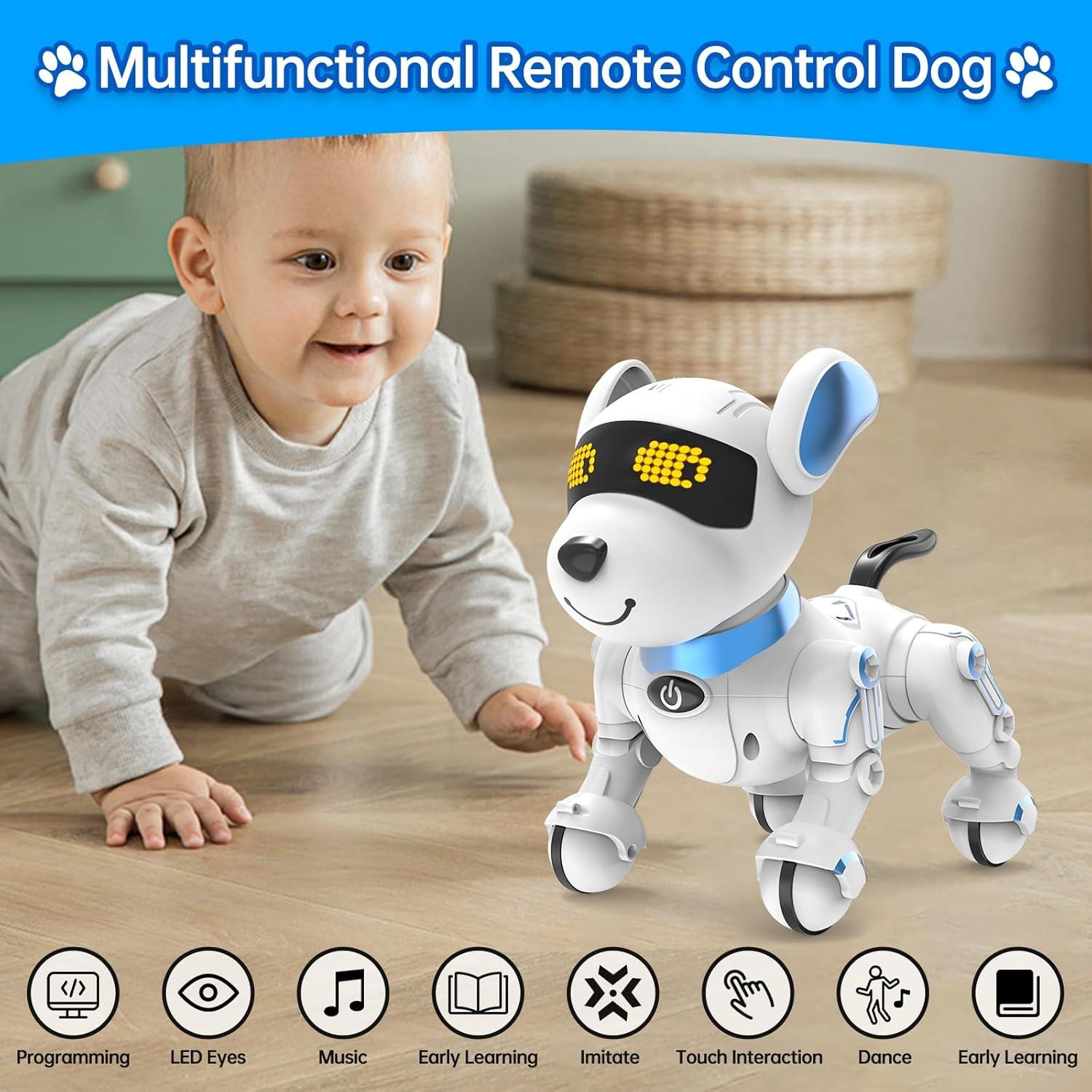 Perro Robot Dwi Dowellin Y878 Interactivo para Niños 8-12 Años