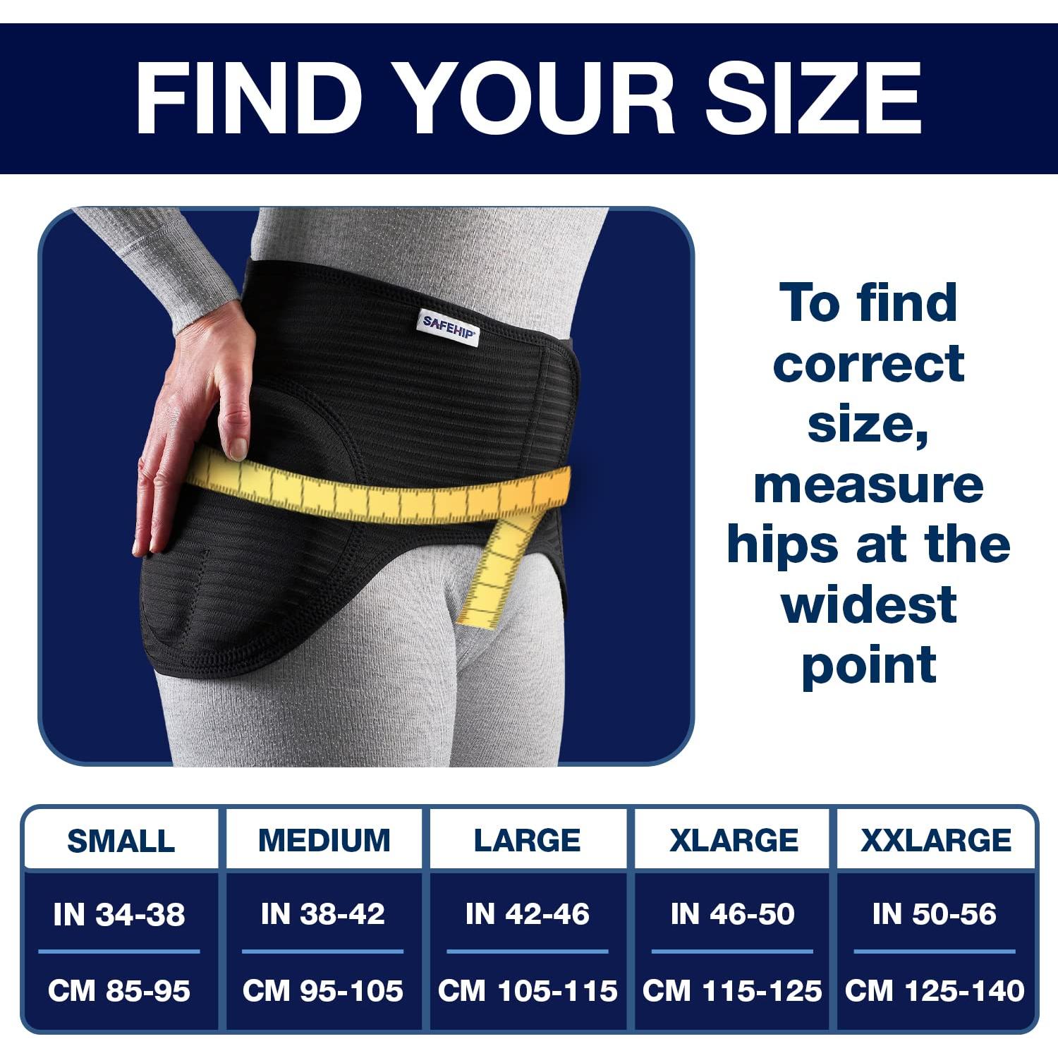 Cinturón Protector de Cadera SAFEHIP Active XL 117-127 cm Negro