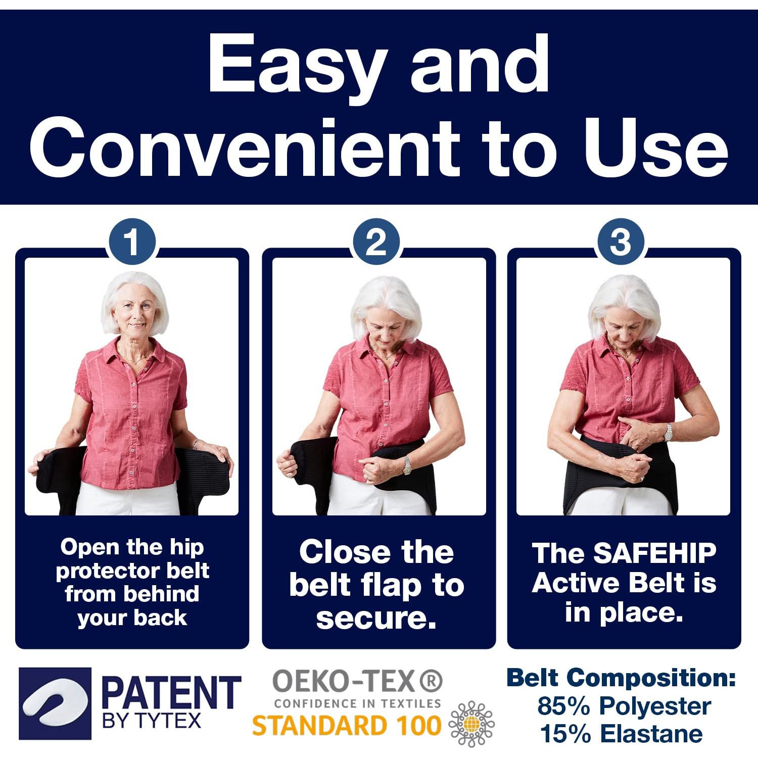 Cinturón Protector de Cadera SAFEHIP Active XL 117-127 cm Negro