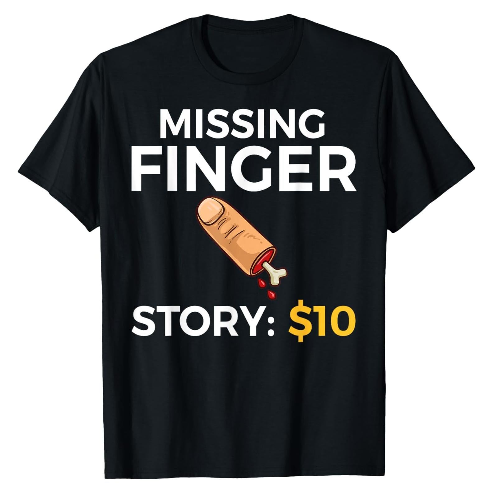 Camiseta de Recuperación Dedo Perdido para Hombres - Negro