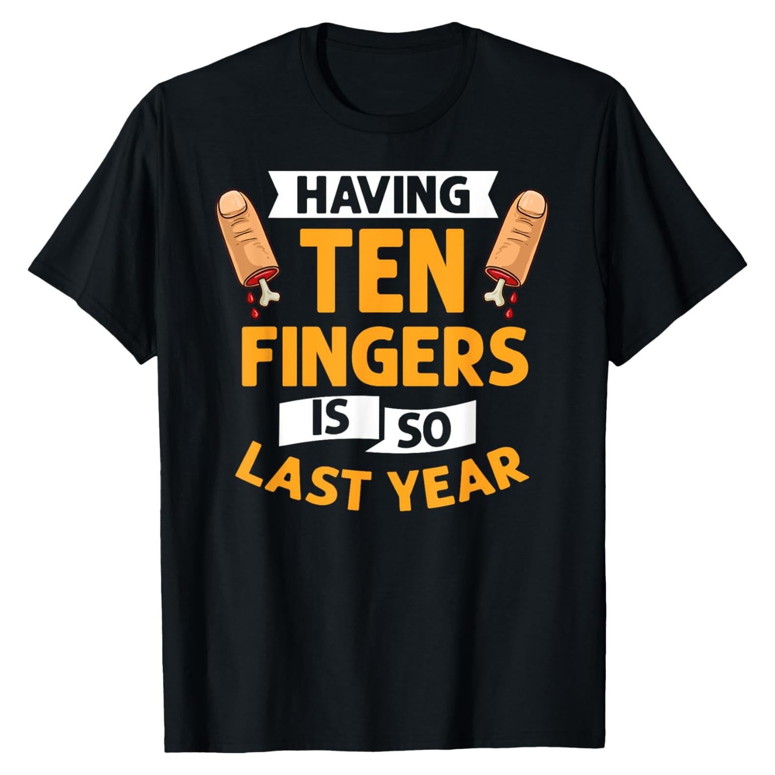 Camiseta de Recuperación para Amputación Dedo Perdido - Negro