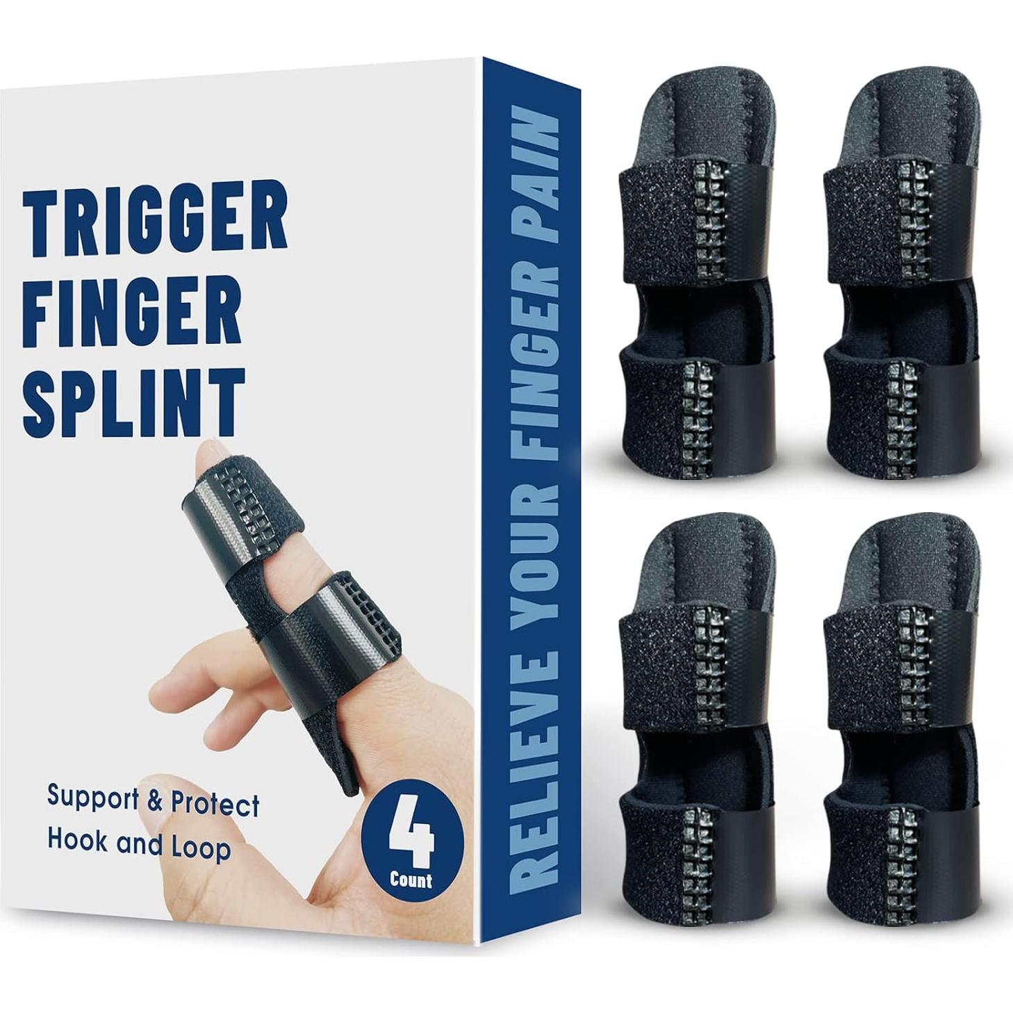 Férulas para Dedo Gatillo KELIWEI - 4 Pcs Inmovilización