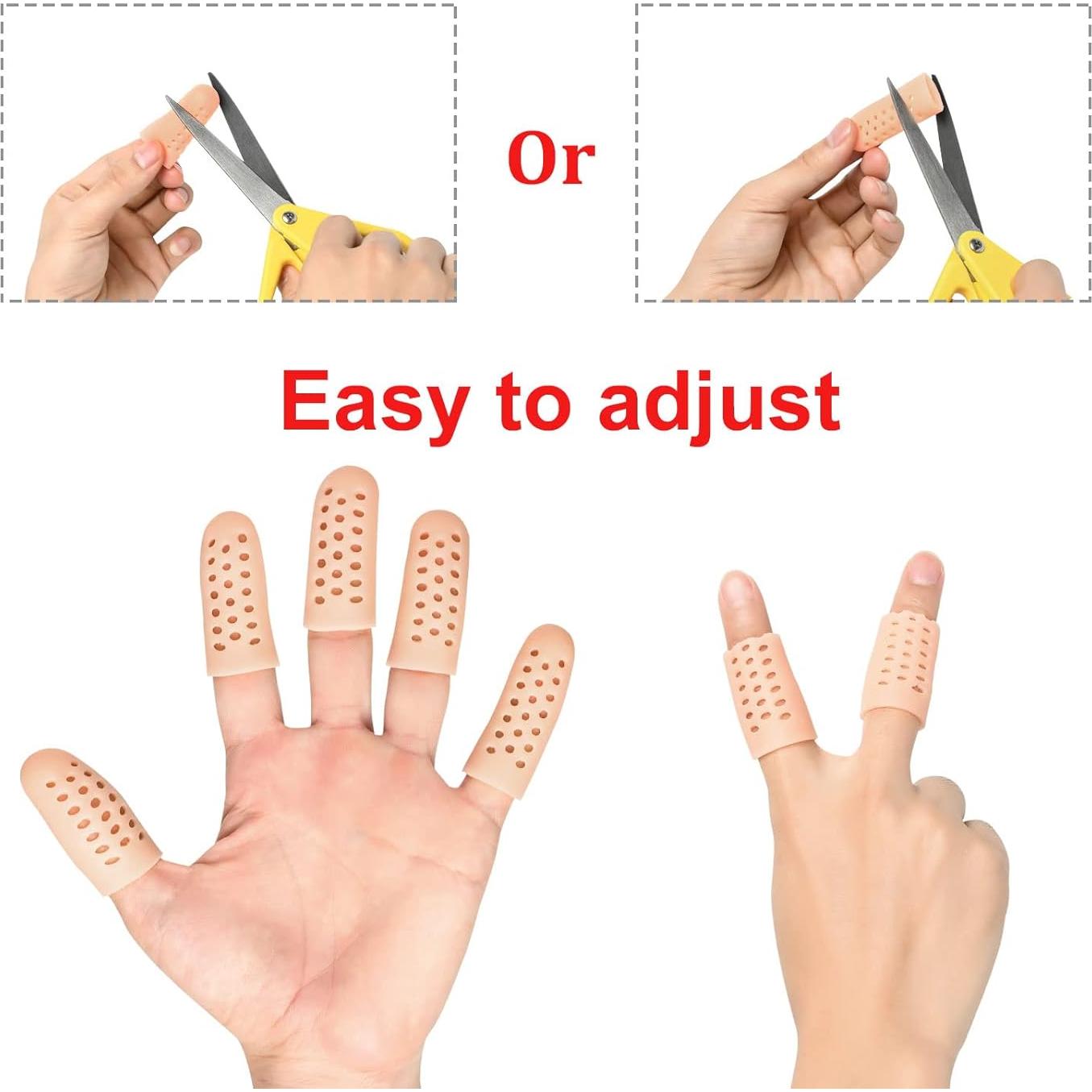 Fundas de Dedo de Gel JWHOO 14PCS Transpirables Sin Látex