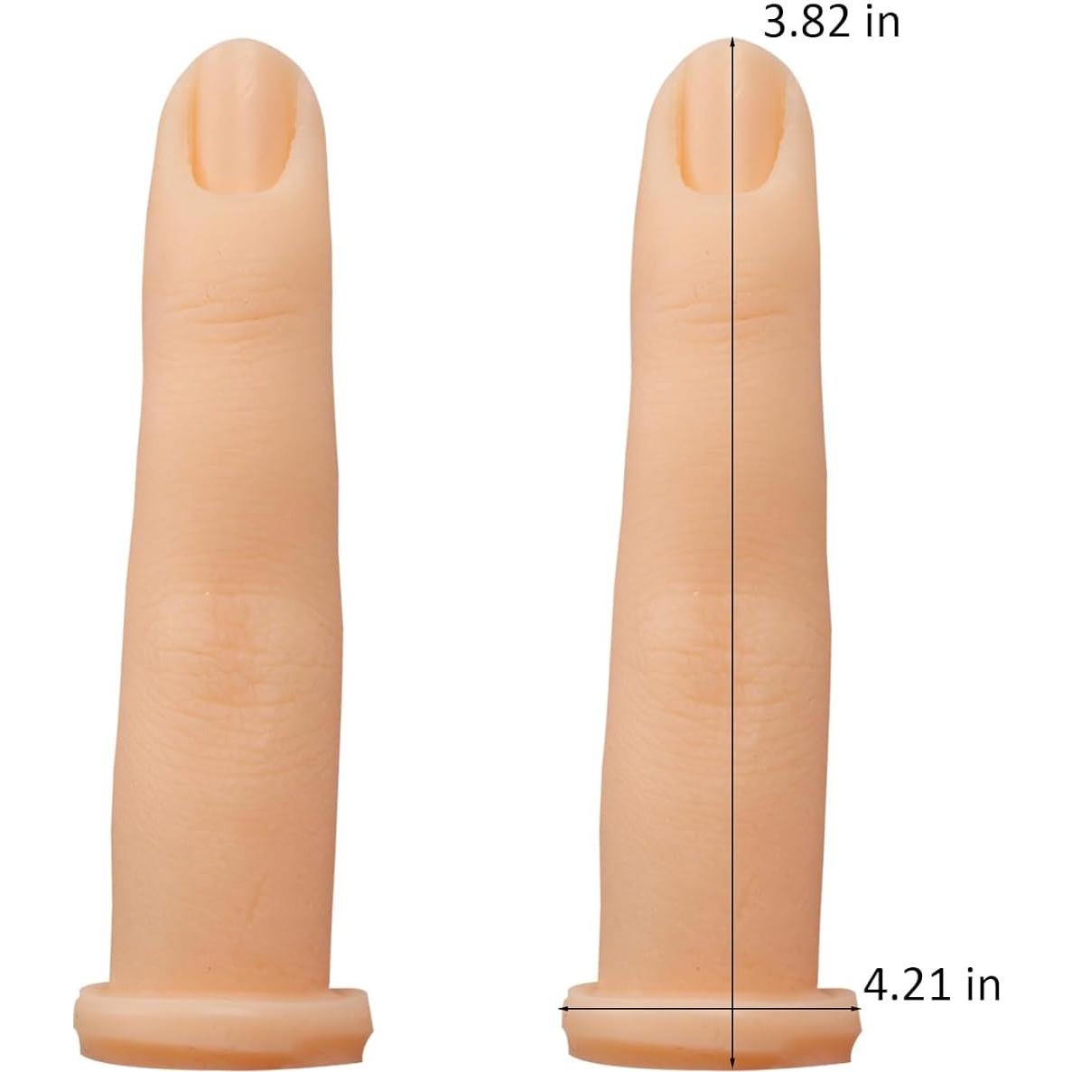 Dedos Falsos de Silicona XL289 para Práctica de Uñas Acrílicas