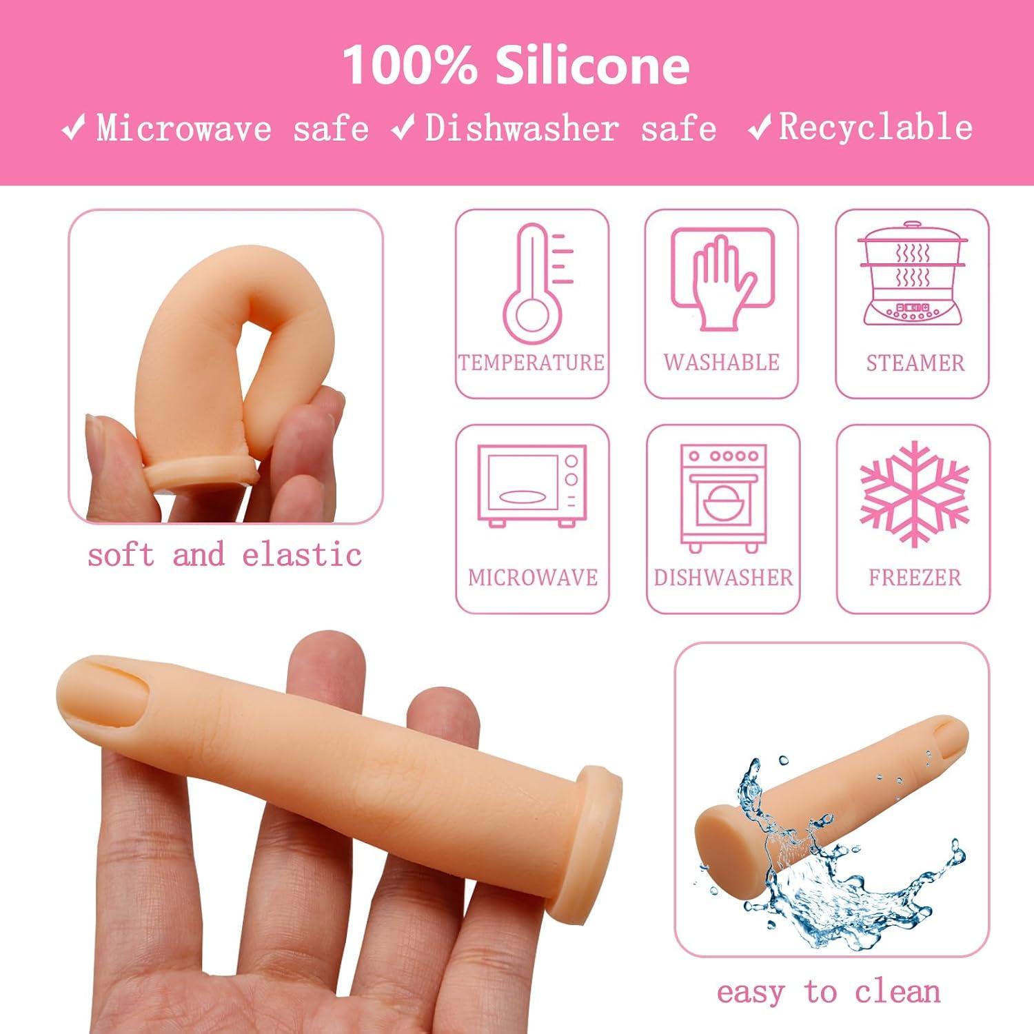 Dedos Falsos de Silicona XL289 para Práctica de Uñas Acrílicas