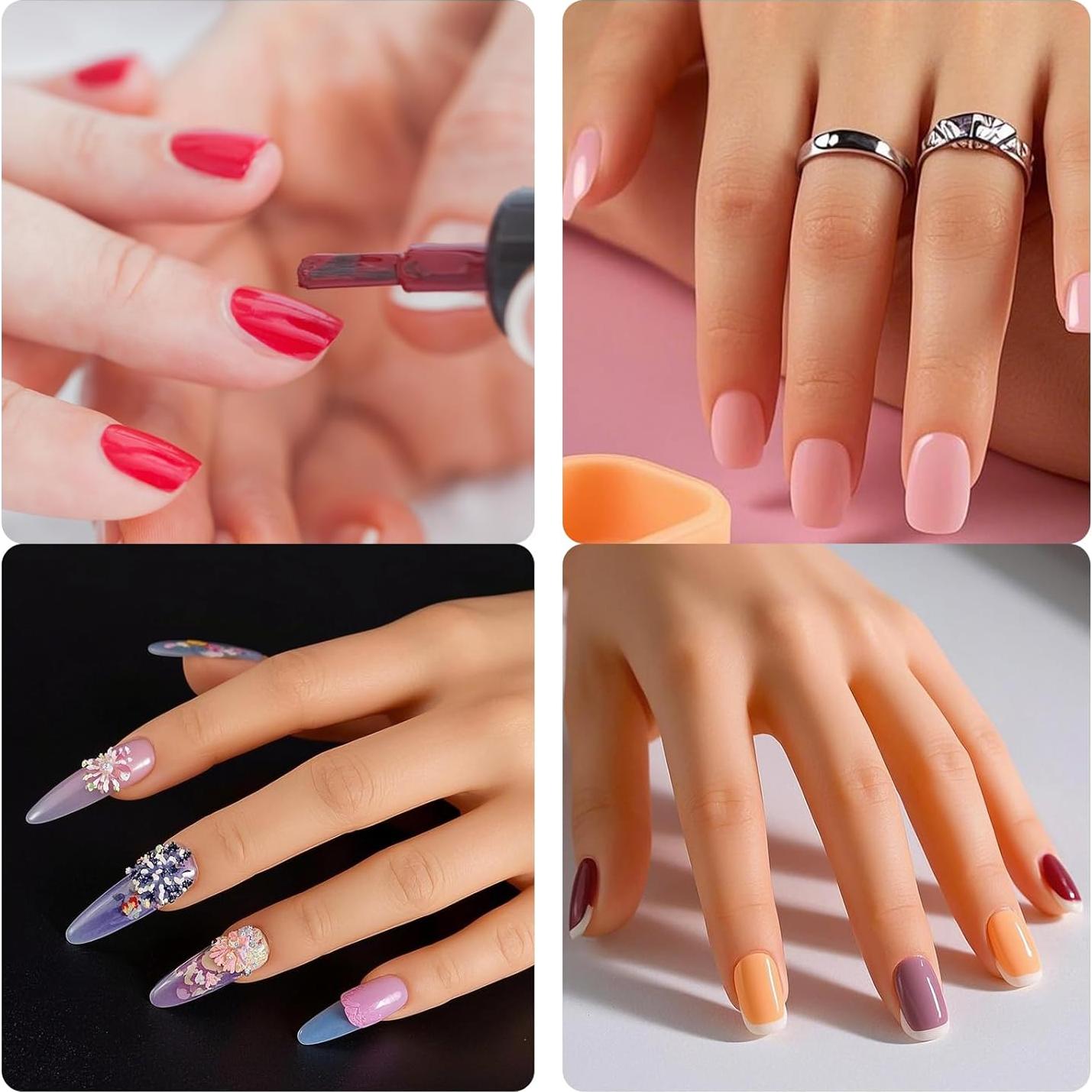 Dedos Falsos de Silicona XL289 para Práctica de Uñas Acrílicas