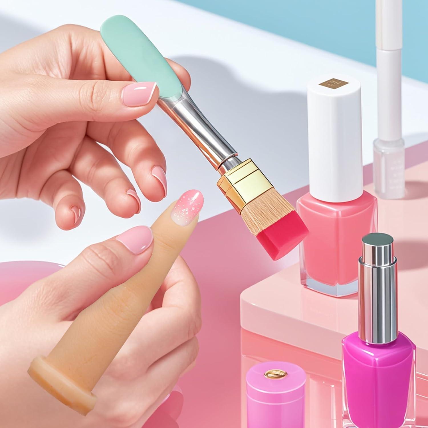 Dedos Falsos de Silicona XL289 para Práctica de Uñas Acrílicas