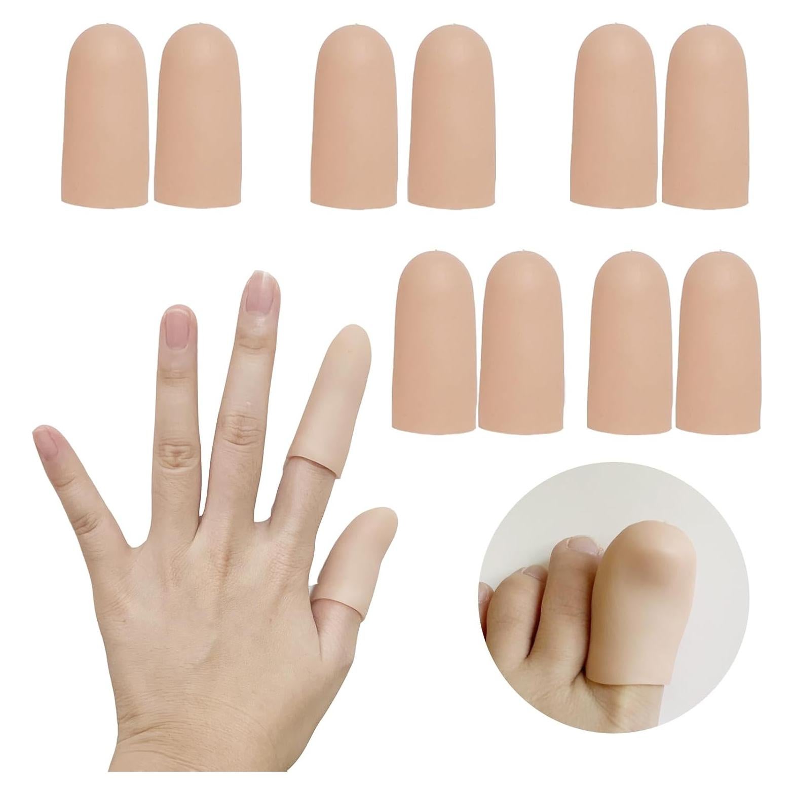 10 Protectores de Dedos de Gel Kris-kikomy para Eczema y Artritis