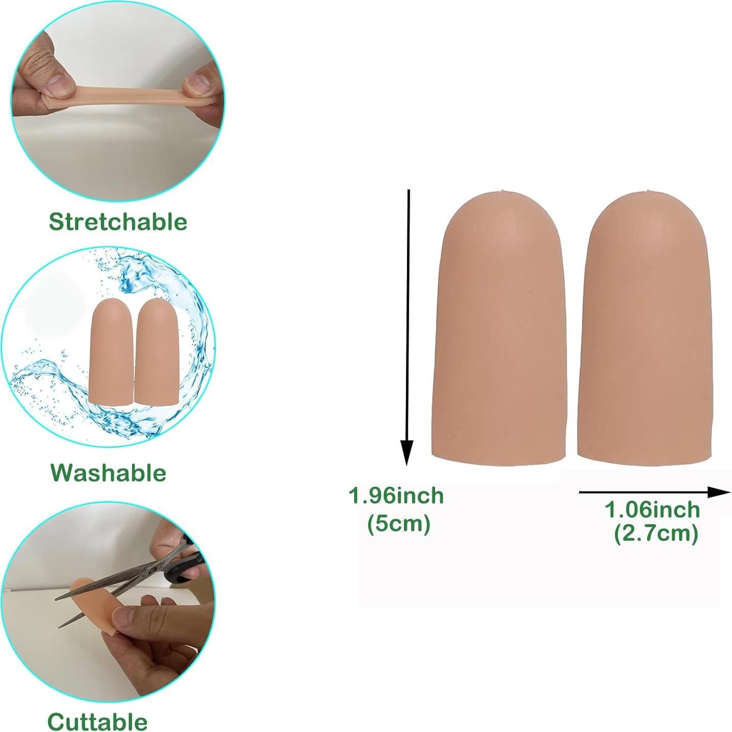 10 Protectores de Dedos de Gel Kris-kikomy para Eczema y Artritis